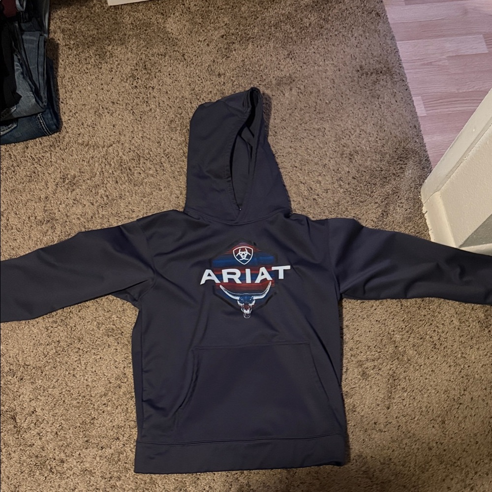 Men’s Medium Ariat Tek Navy Blue Logo Hoodie